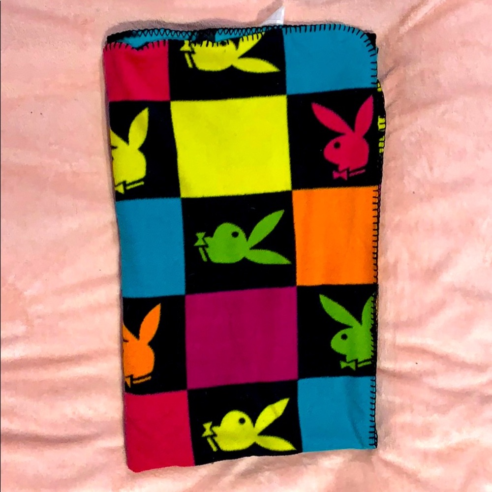colorful playboy blanket